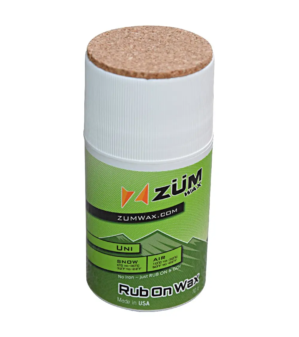 ZUMWax RUB ON Wax SkiSnowboard - All Temperature Universal - 70 Gram - Incredibly Fast in All Temperatures